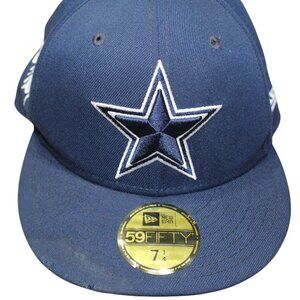 Dallas Cowboys NFL Hat New Era 59FIFTY 7 1/4 Fitted Navy Blue Star